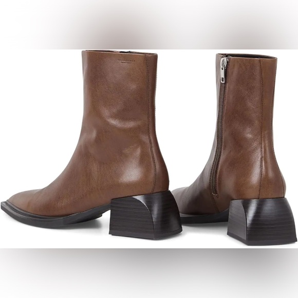 Free People Vagabond Vivian Boots Brown Leather Size 38 - Like New - FIRM - Picture 4 of 8